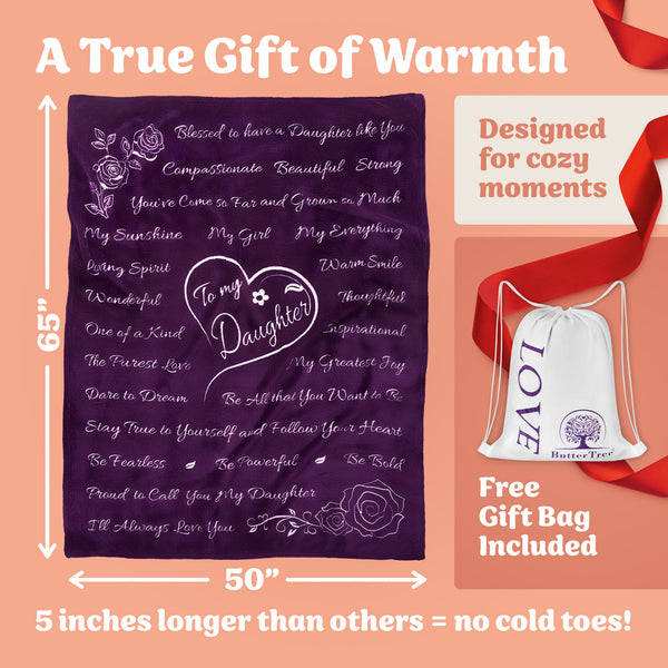 Daughter Gift Blanket (Purple)