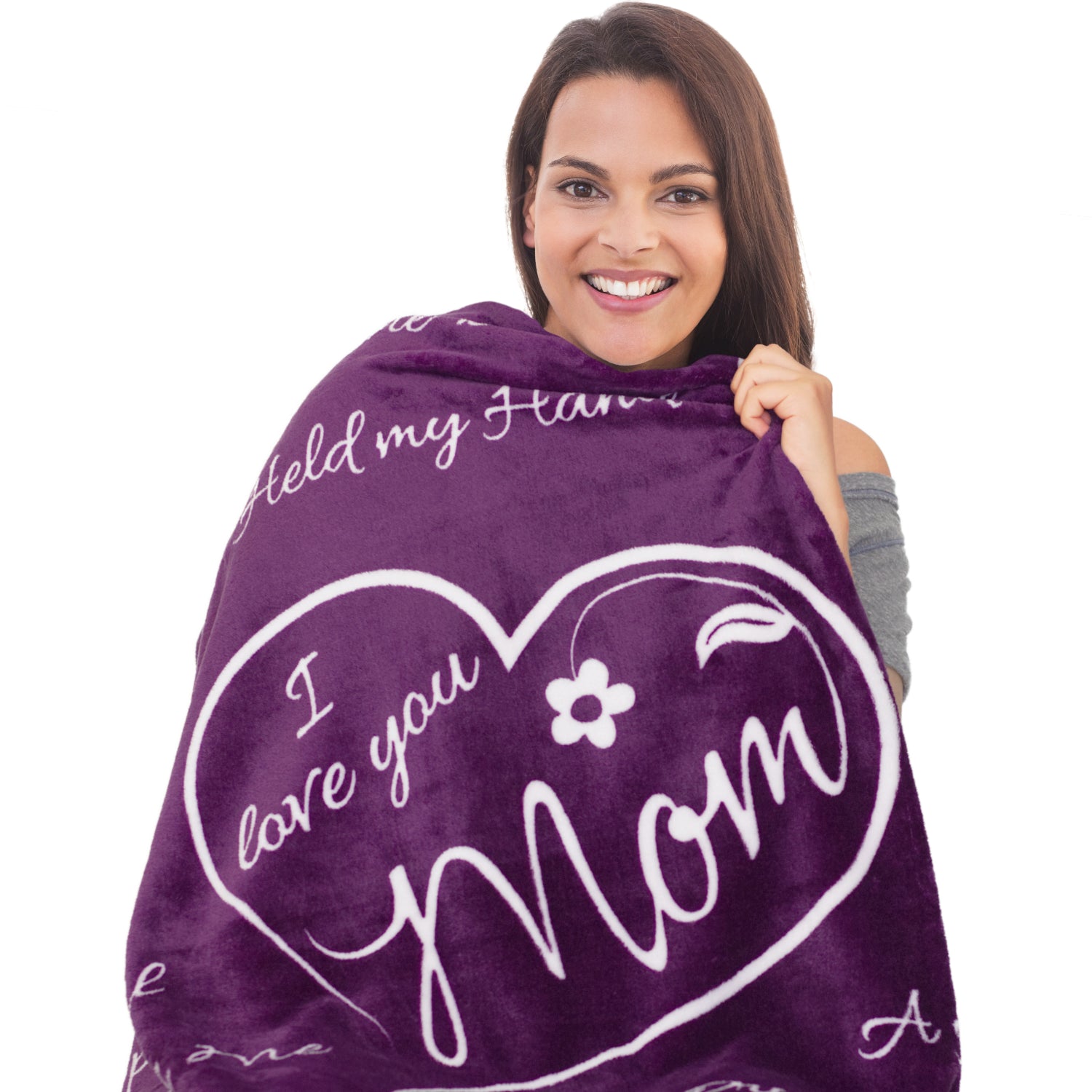 Mom Blanket, Gifts for Mom, Mom Birthday Gifts from Daughter Son, I Love  You Mother Blanket for Christmas Valentine's Day Gifts, Soft Purple  Butterfly