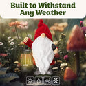 Solar Garden Decor Gnomes Garden Decorations for Yard & Lawn - Red