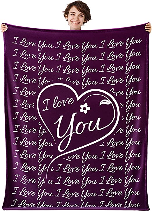 ButterTree I Love You Blanket Repeated