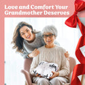 Mothers Day Gifts for Grandma, Gifts for Grandma Blanket - Throw Blanket 65”x50” (White)