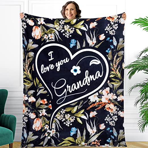 Mothers Day Gifts for Grandma Blanket 65”x50” (Flowers)