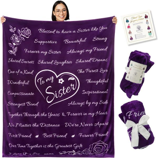 Sister Gift Blanket (Purple)