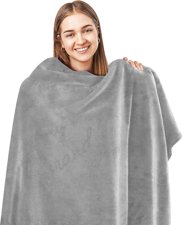 Plain Throw Blanket (Gray)