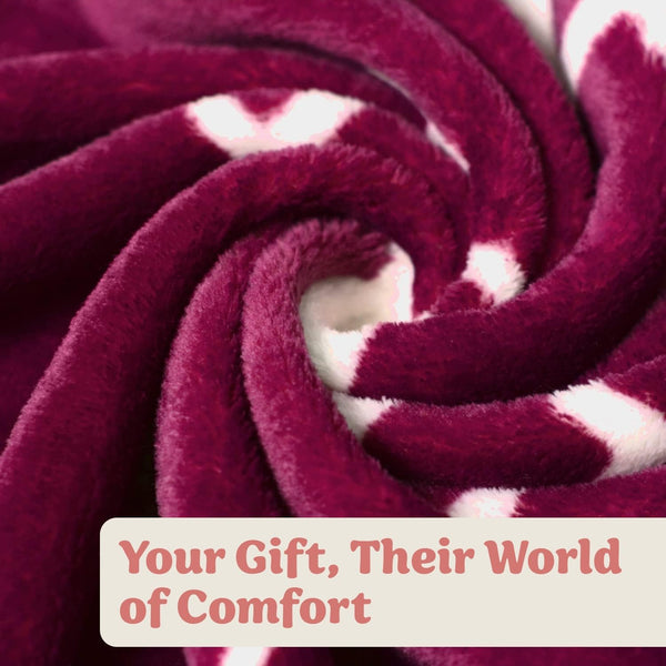 Grandma Gift Blanket (Merlot Red)