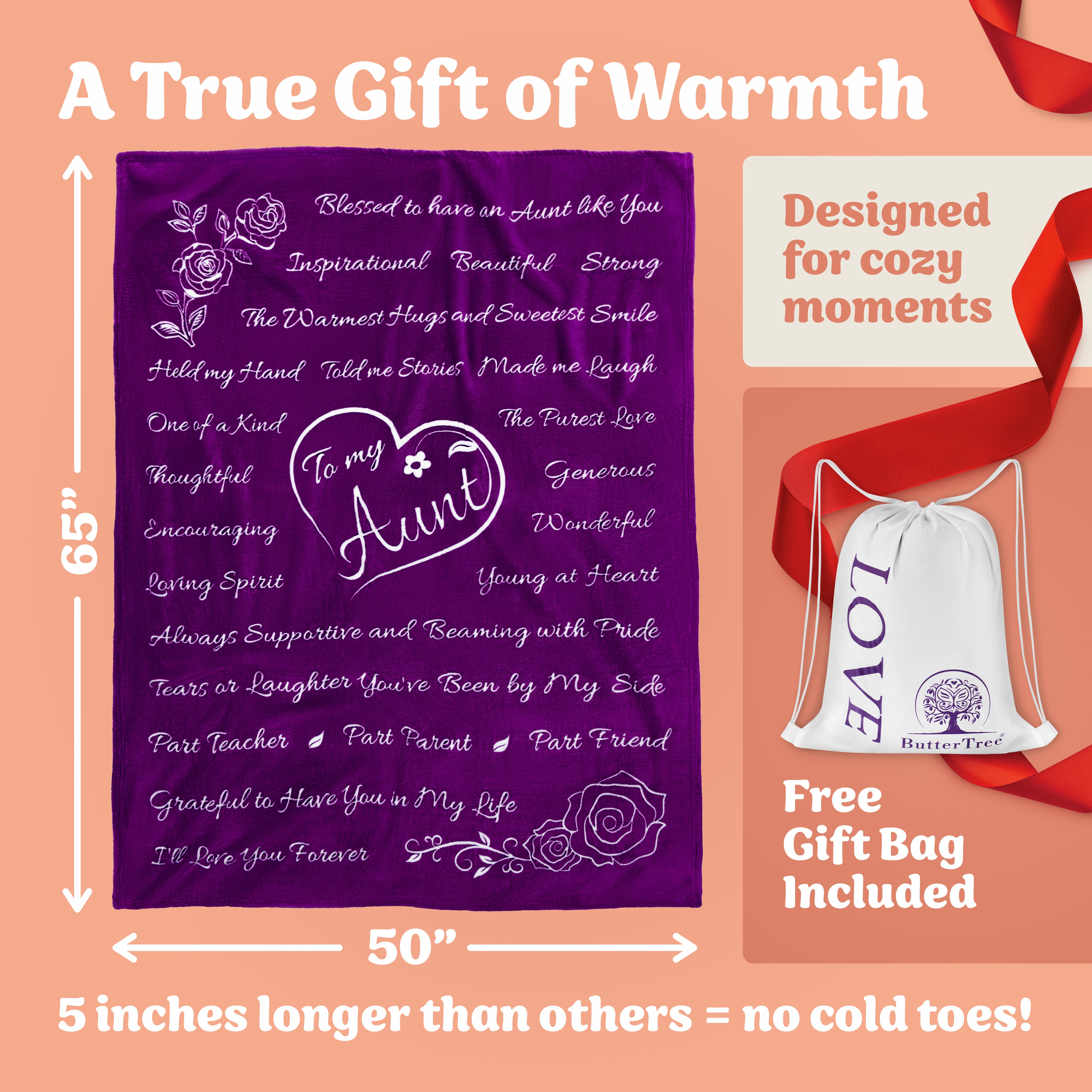 Aunt Gift Blanket (Purple)