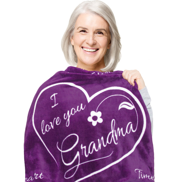 Grandma Gift Blanket (Purple)