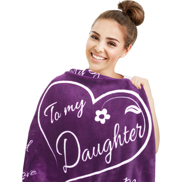Daughter Gift Blanket (Purple)