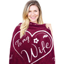 Wife Gift Blanket (Merlot Red)