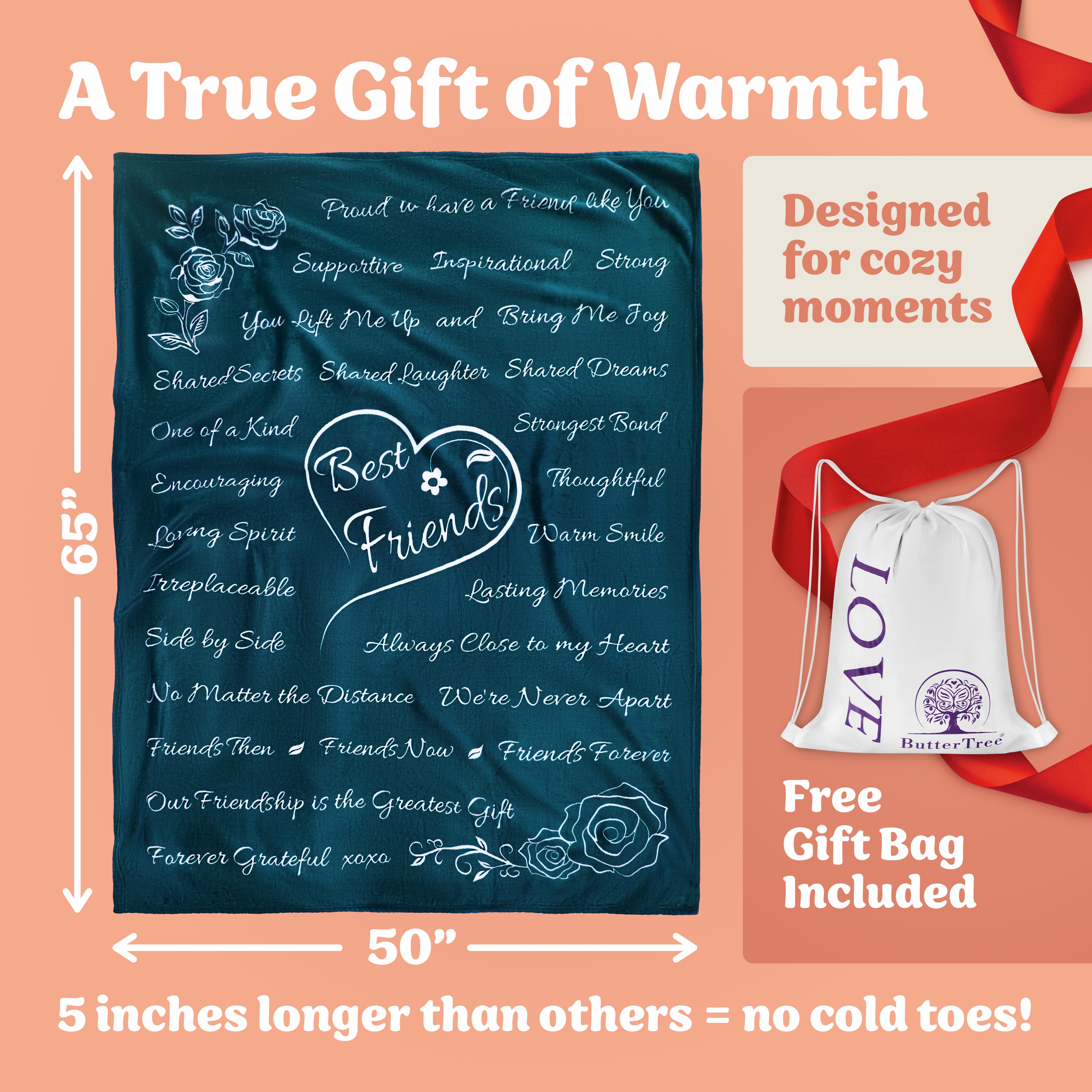 Best Friend Blanket (Coral Blue)
