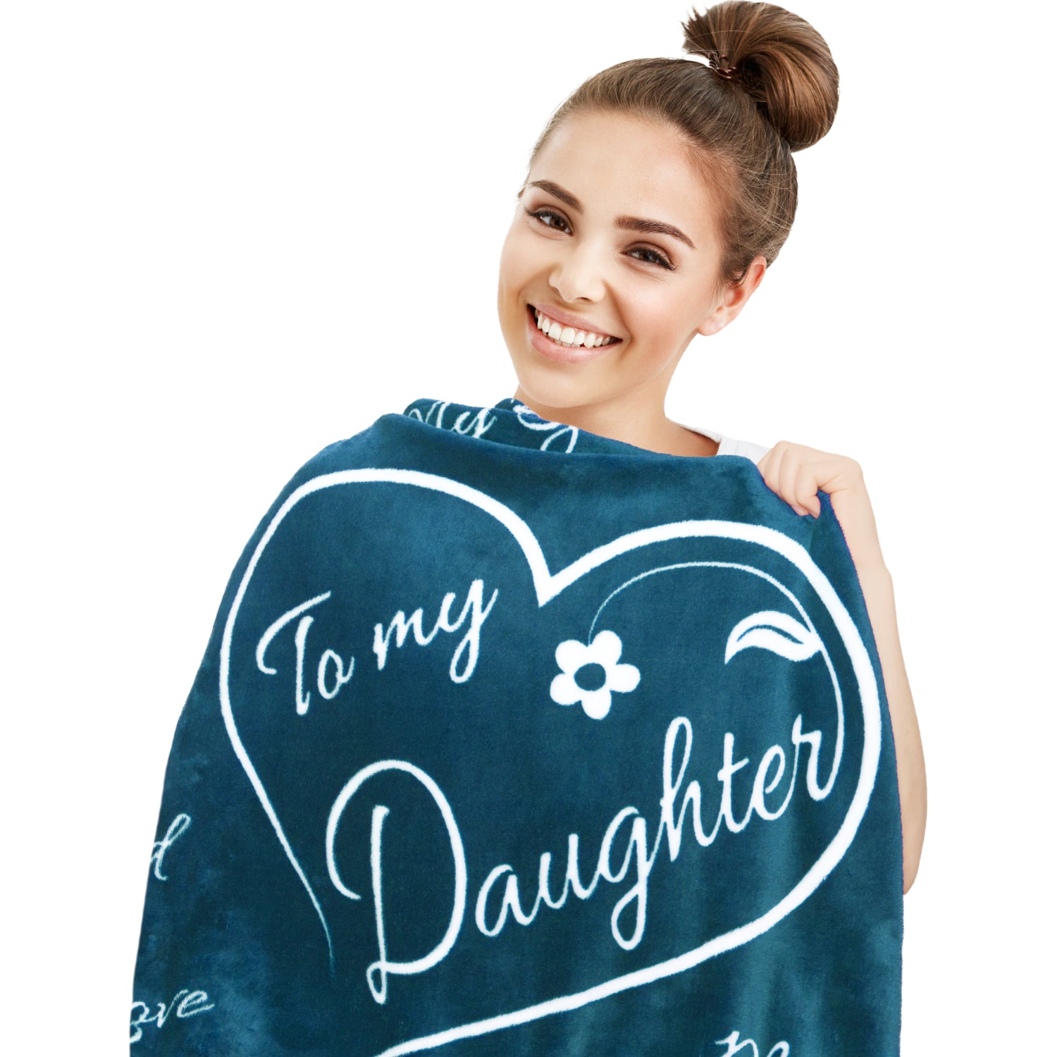 Daughter Gift Blanket (Coral Blue)