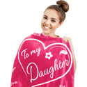 Daughter Gift Blanket (Rose Pink)