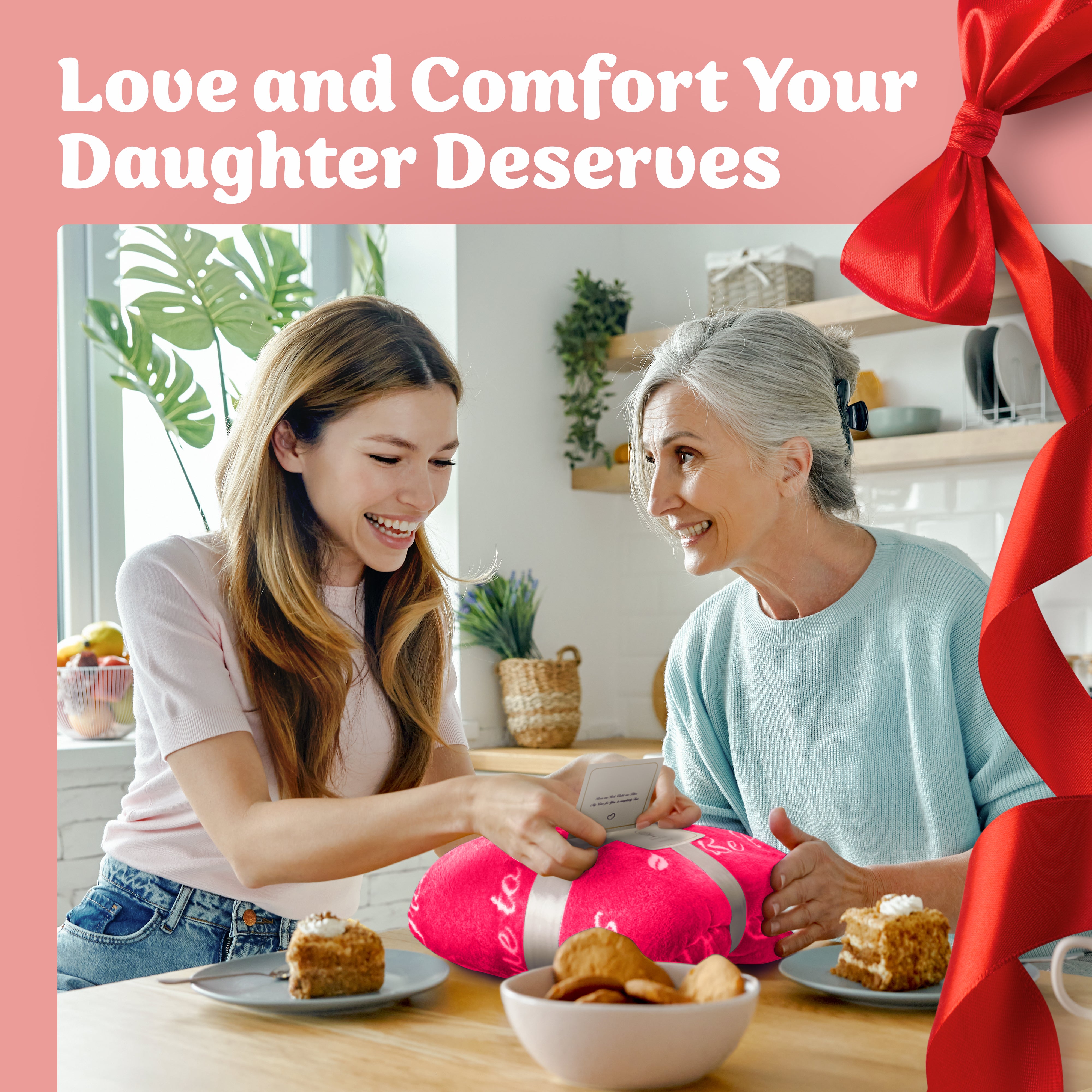 Daughter Gift Blanket (Rose Pink)