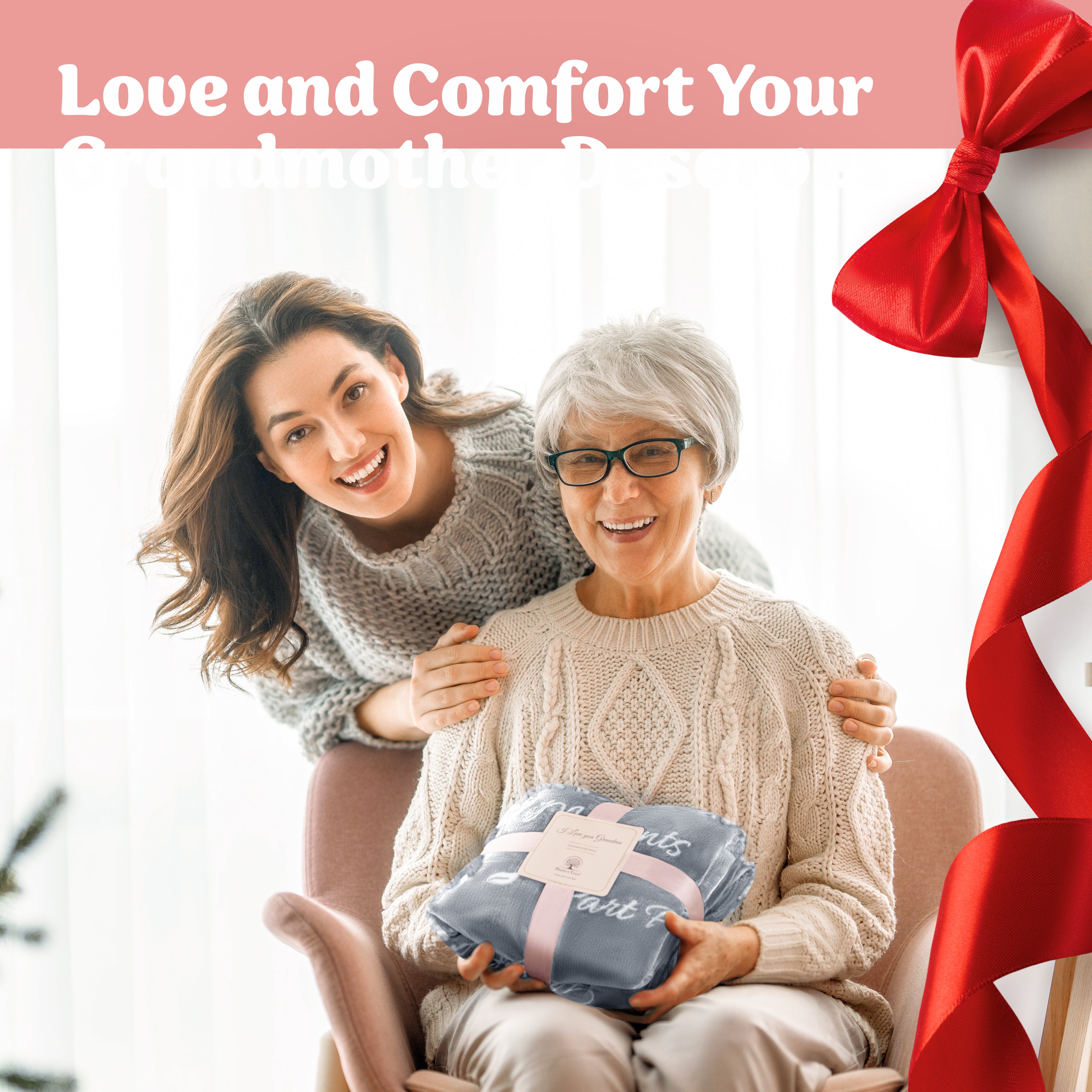 Grandma Gift Blanket (Silver)