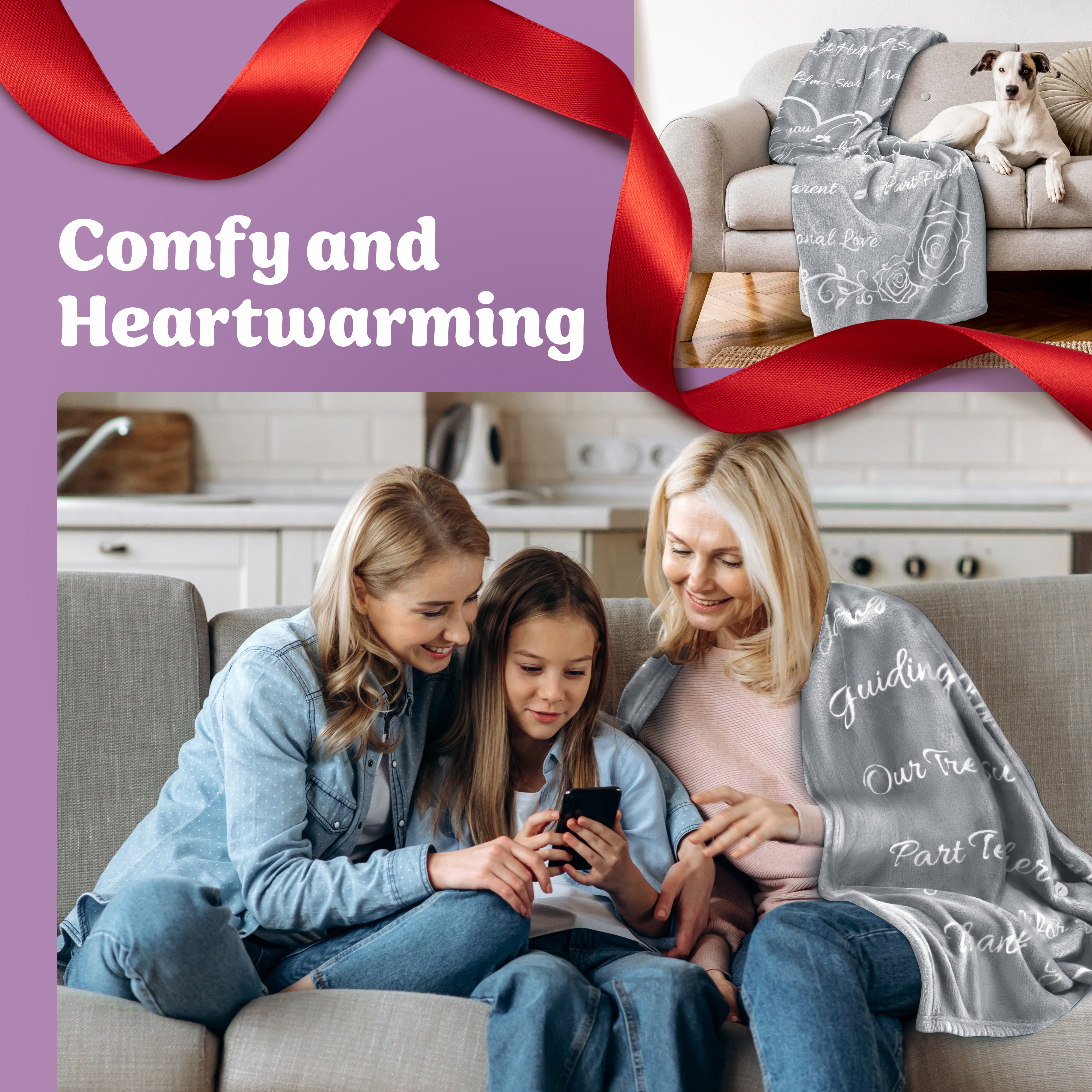 Grandma Gift Blanket (Silver)