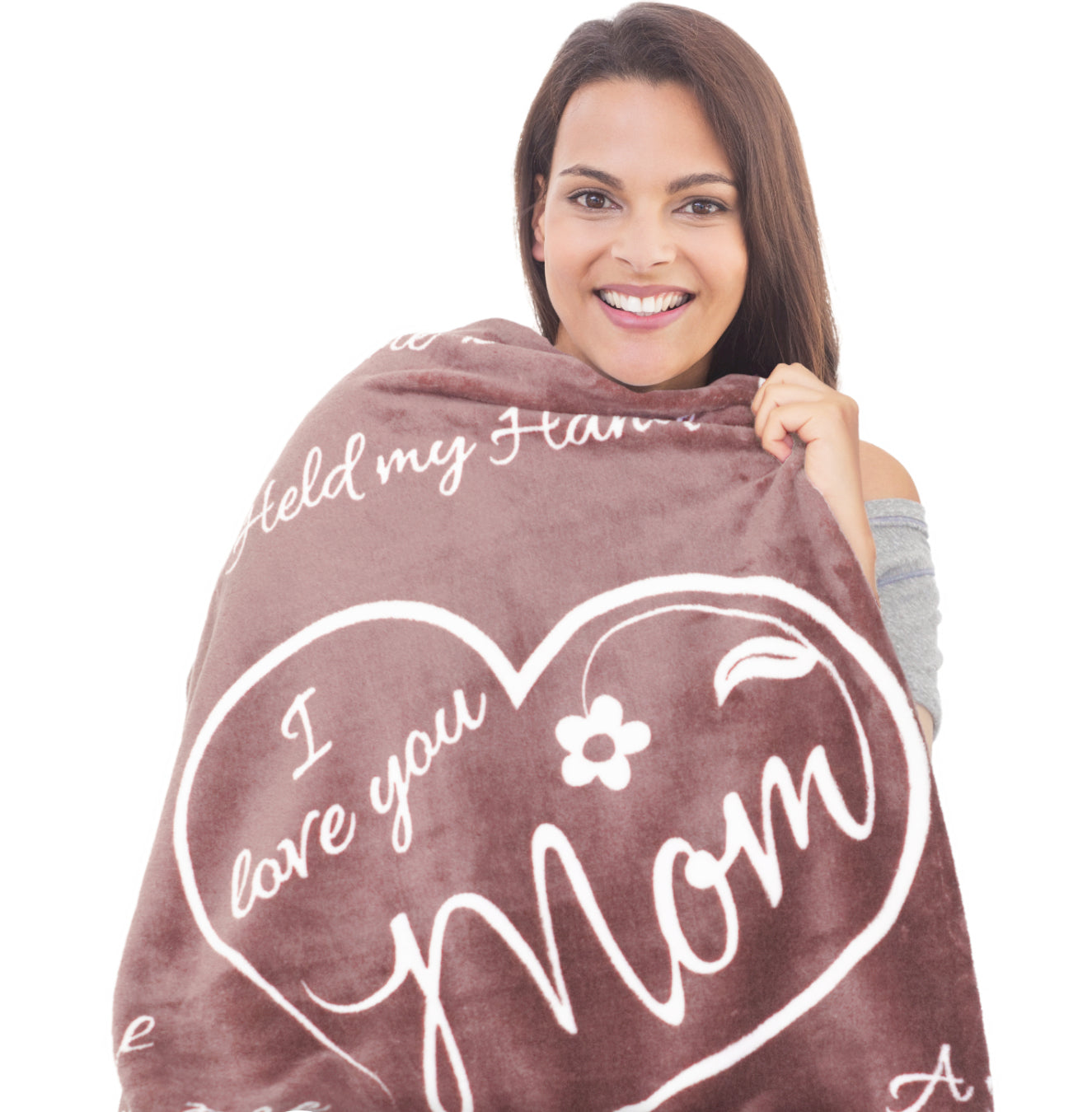 Mom Gift Blanket (Soft Taupe)