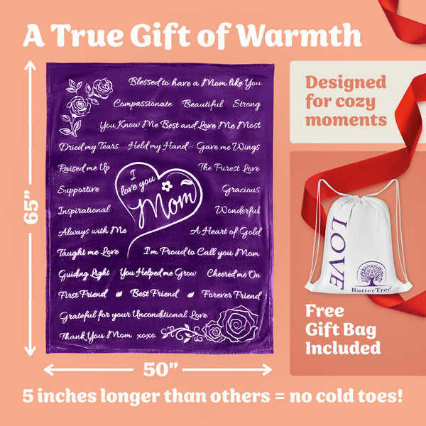 Mom Gift Blanket (Purple)