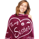Sister Gift Blanket (Merlot Red)