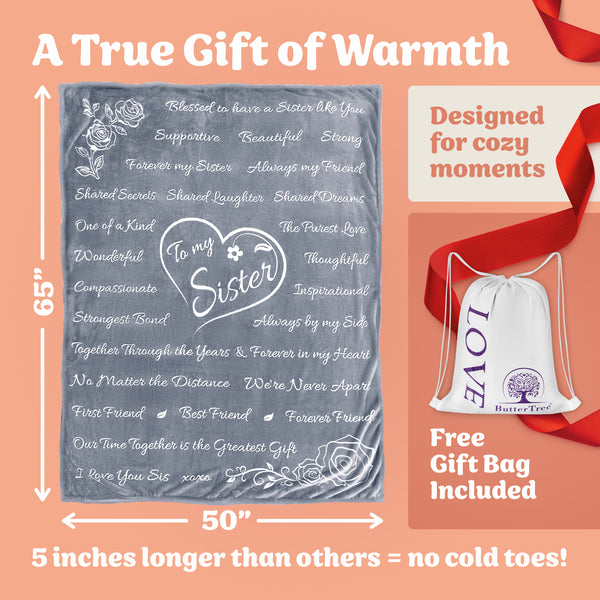 Sister Gift Blanket (Silver)