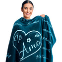 Te Amo Gift Blanket (Coral Blue)