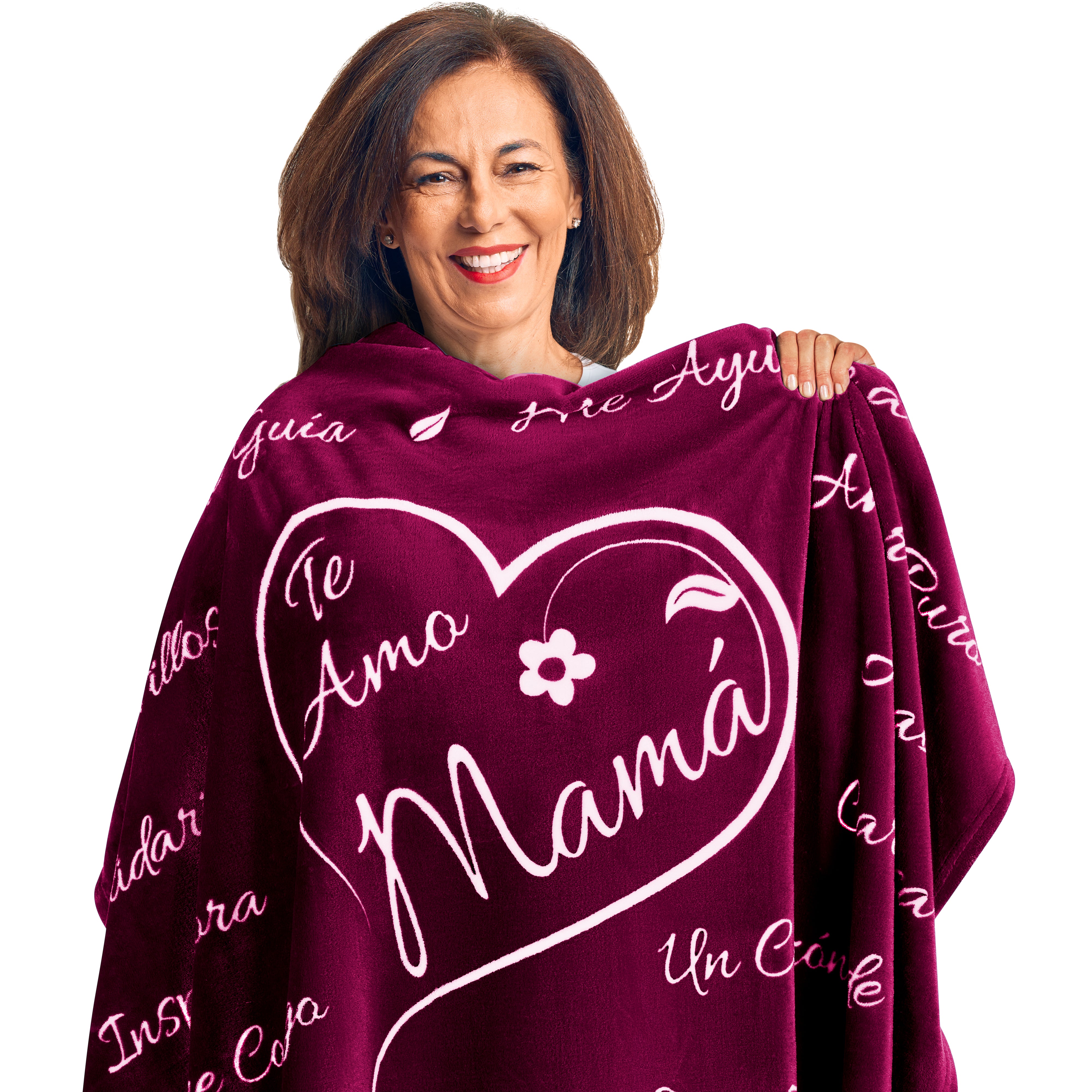 Mamá Gift Blanket (Merlot Red)