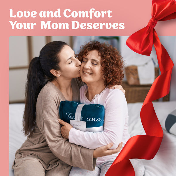 Mamá Gift Blanket (Coral Blue)